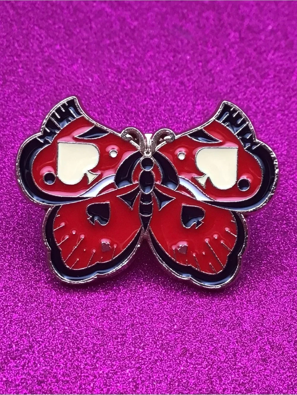Spades Butterfly Enamel Pin